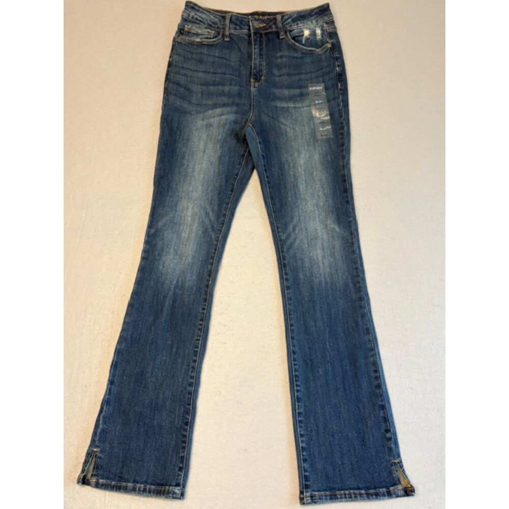Judy Blue Slim Bootcut Jeans 29x32 Size 9 Medium Wash Slight Distressed Pockets
